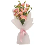 Букет из 5 розовых эустом