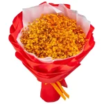 Букет из 9 оранжевых гипсофил