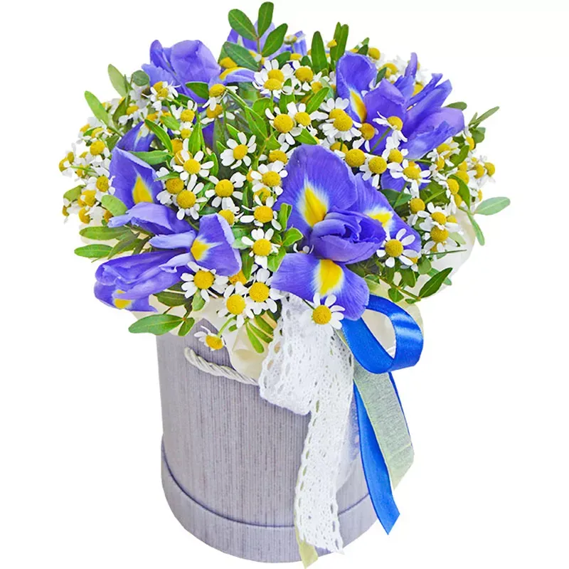 Цветы в коробке Ирисовое утро